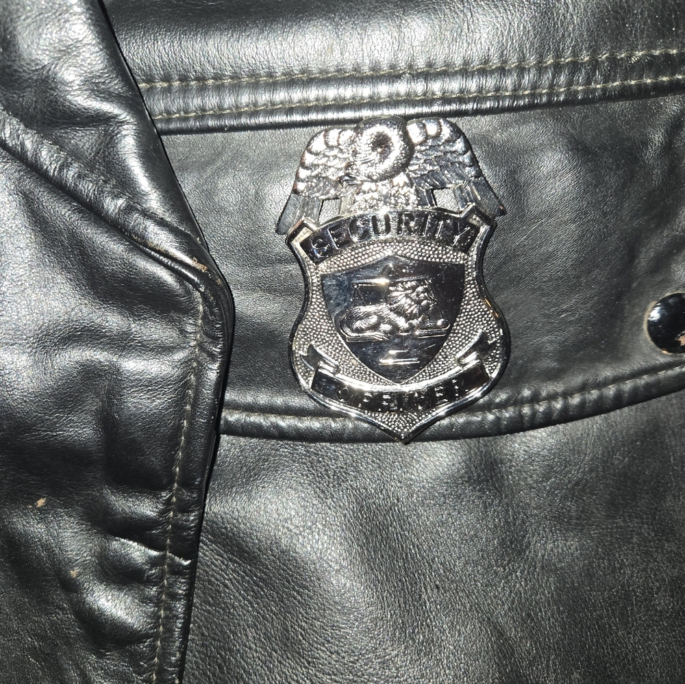 Vintage Motorcycle Cop Leather Jacket - Picture 2 of 6